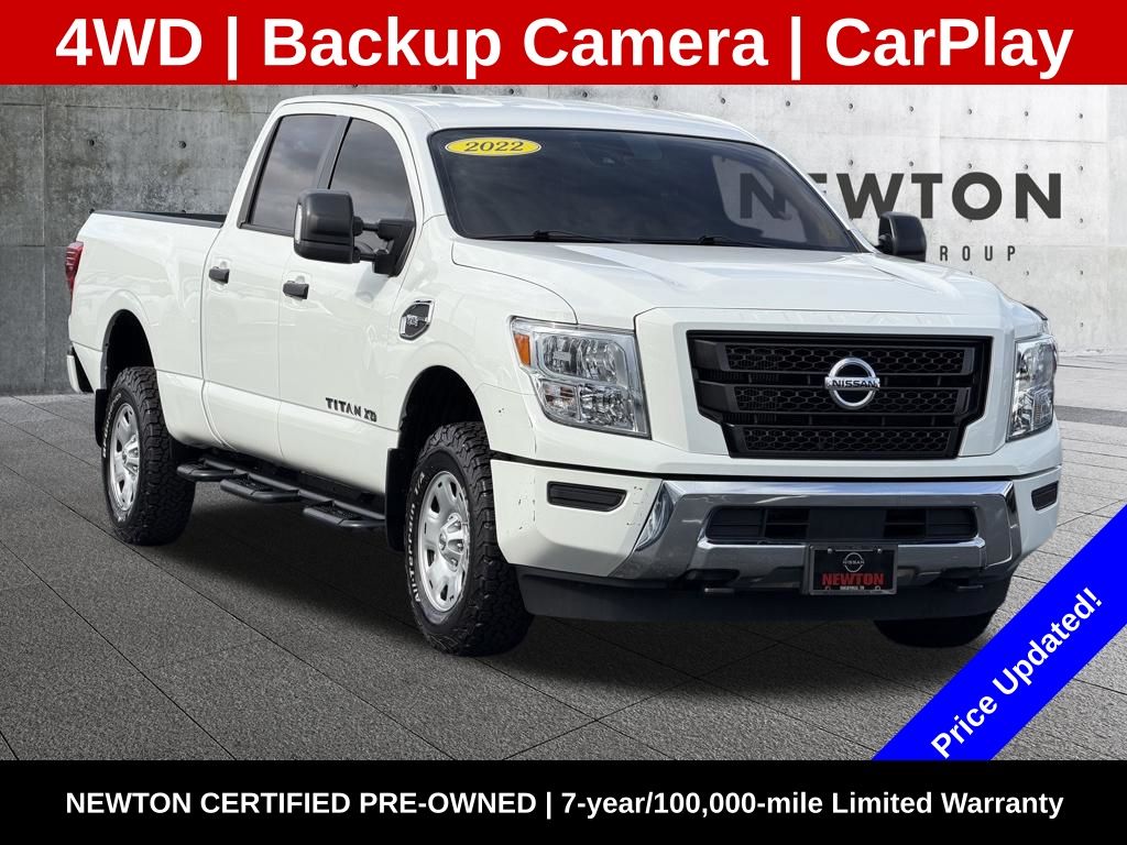 Glacier White 2022 Nissan Titan Pickup Truck 9-Speed Automatic