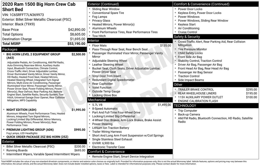 Used 2020 Silver Ram Big Horn/Lone Star image 2