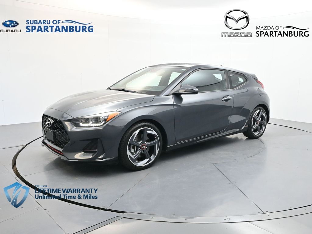 Thunder Gray 2020 Hyundai Veloster Turbo 1.6T FWD Coupe Front-Wheel Drive Automatic