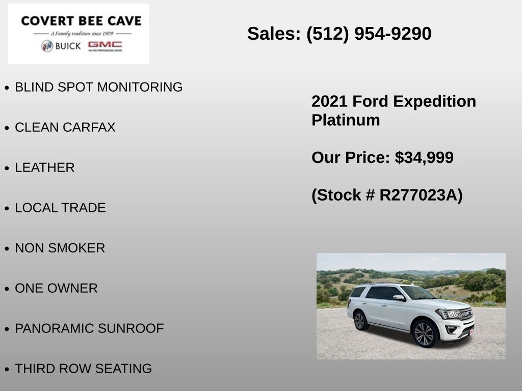 Used Car 2021 Ford Expedition  Platinum For Sale Under $35,000 In Austin, Texas