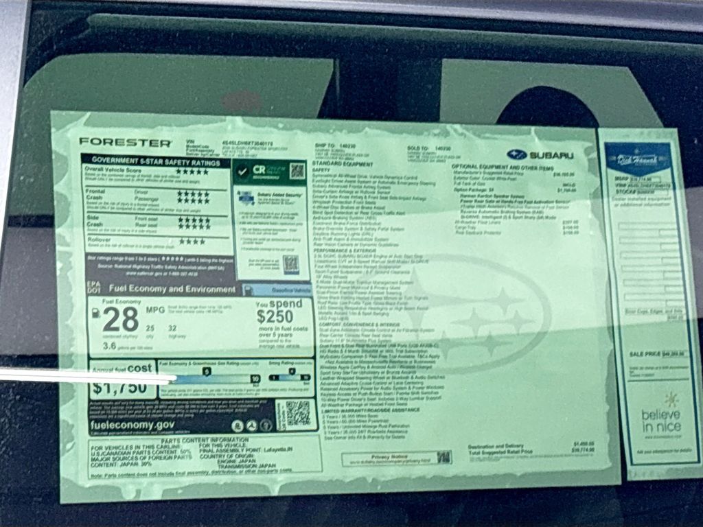 2026 Subaru Forester Sport