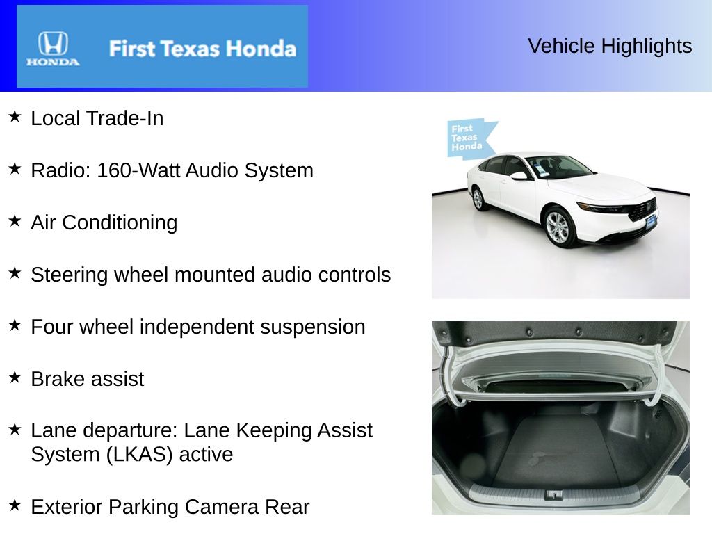 Used Car 2025 Honda Accord  Lx For Sale Under $30,000 In Austin, Texas
