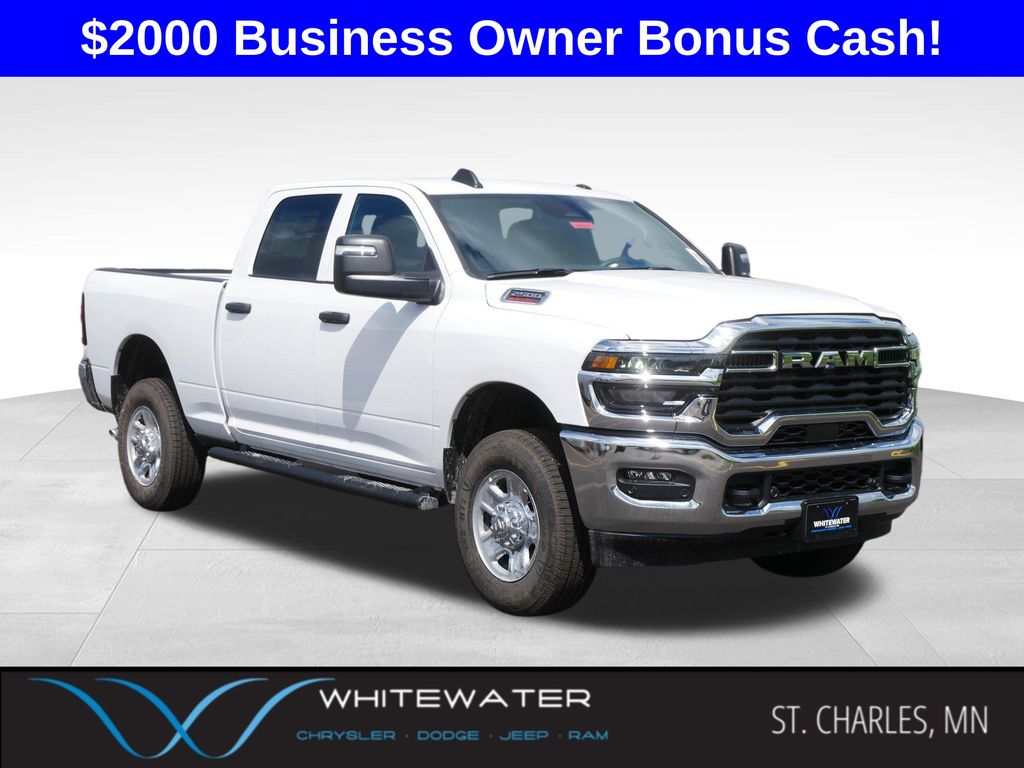 Bright White Clearcoat 2026 RAM 2500 Tradesman Crew Cab 4WD Pickup Truck Four-Wheel Drive 8-Speed Automatic