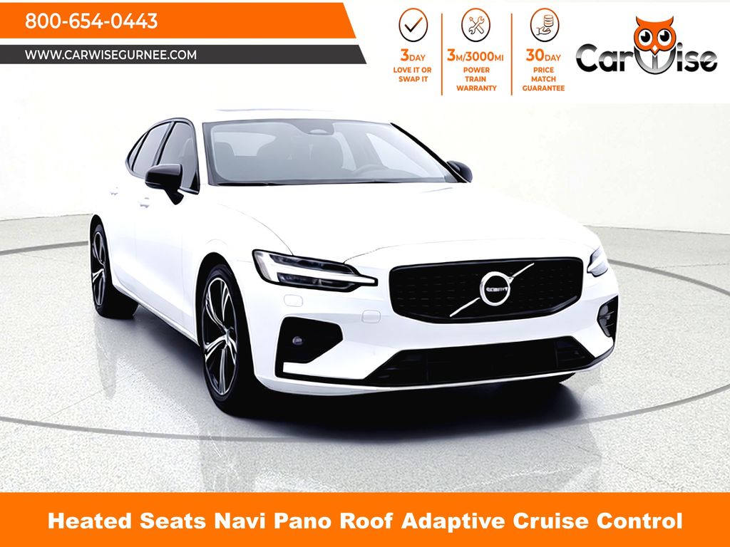 Crystal White 2024 Volvo S60 B5 Plus Dark Theme AWD Sedan All-Wheel Drive Automatic