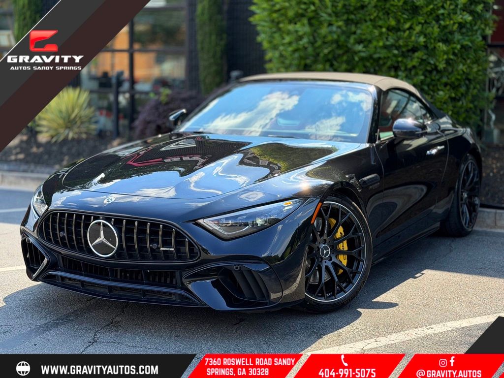 Black 2022 Mercedes-Benz SL-Class SL 55 AMG 4MATIC Convertible All-Wheel Drive 9-Speed Automatic