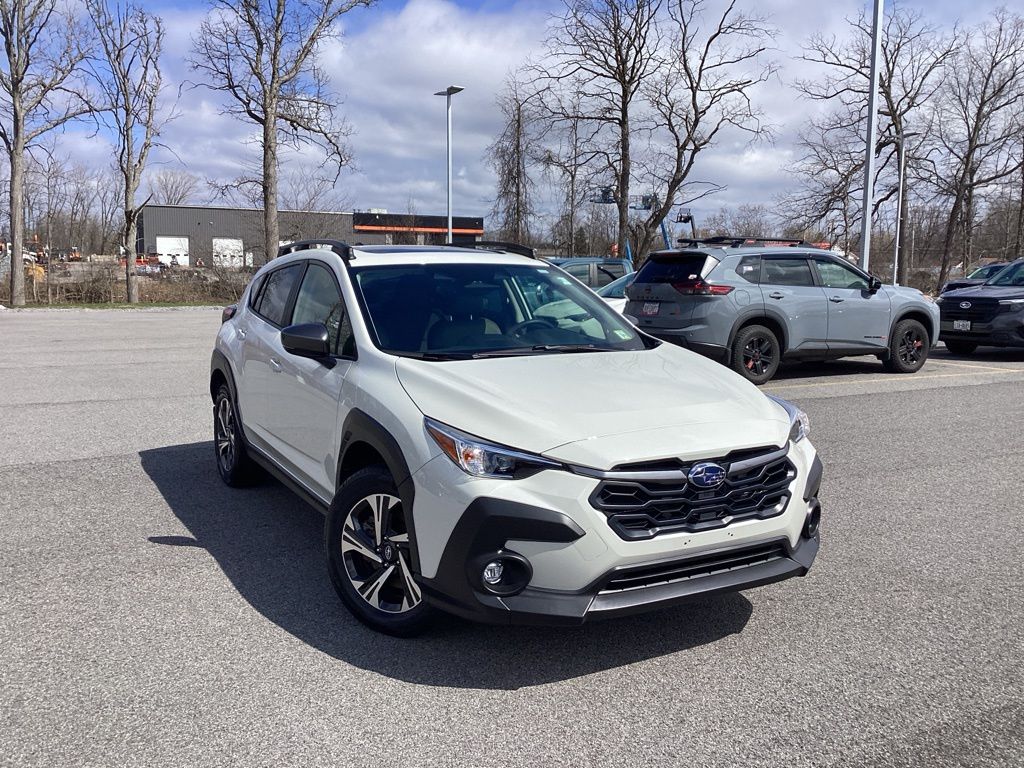 Crystal White Pearl 2024 Subaru Crosstrek Premium AWD SUV / Crossover All-Wheel Drive Continuously Variable Transmission