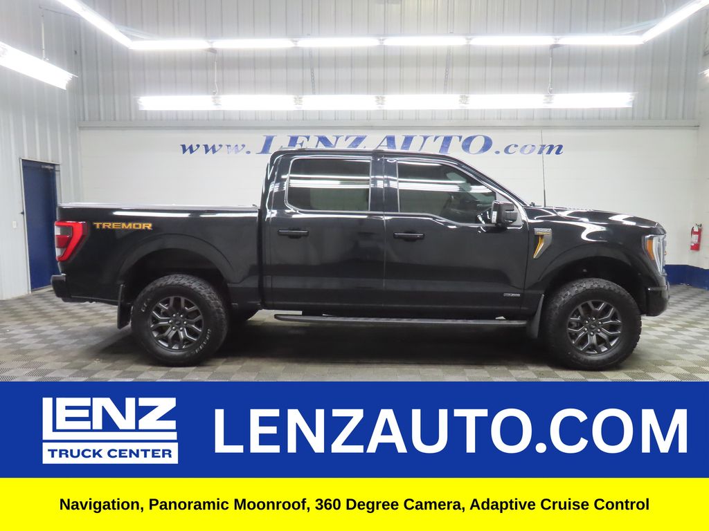Agate Black Metallic 2023 Ford F-150 Tremor SuperCrew 4WD Pickup Truck Four-Wheel Drive Automatic