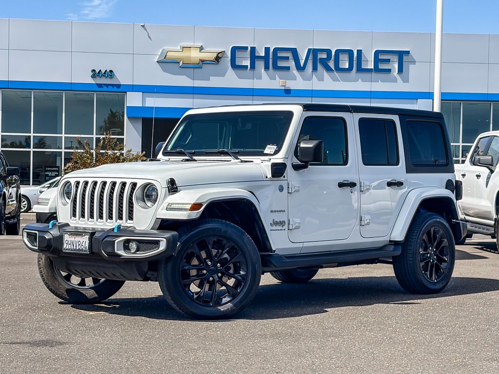 Bright White Clearcoat 2023 Jeep Wrangler 4xe SUV / Crossover Four-Wheel Drive 8-Speed Automatic