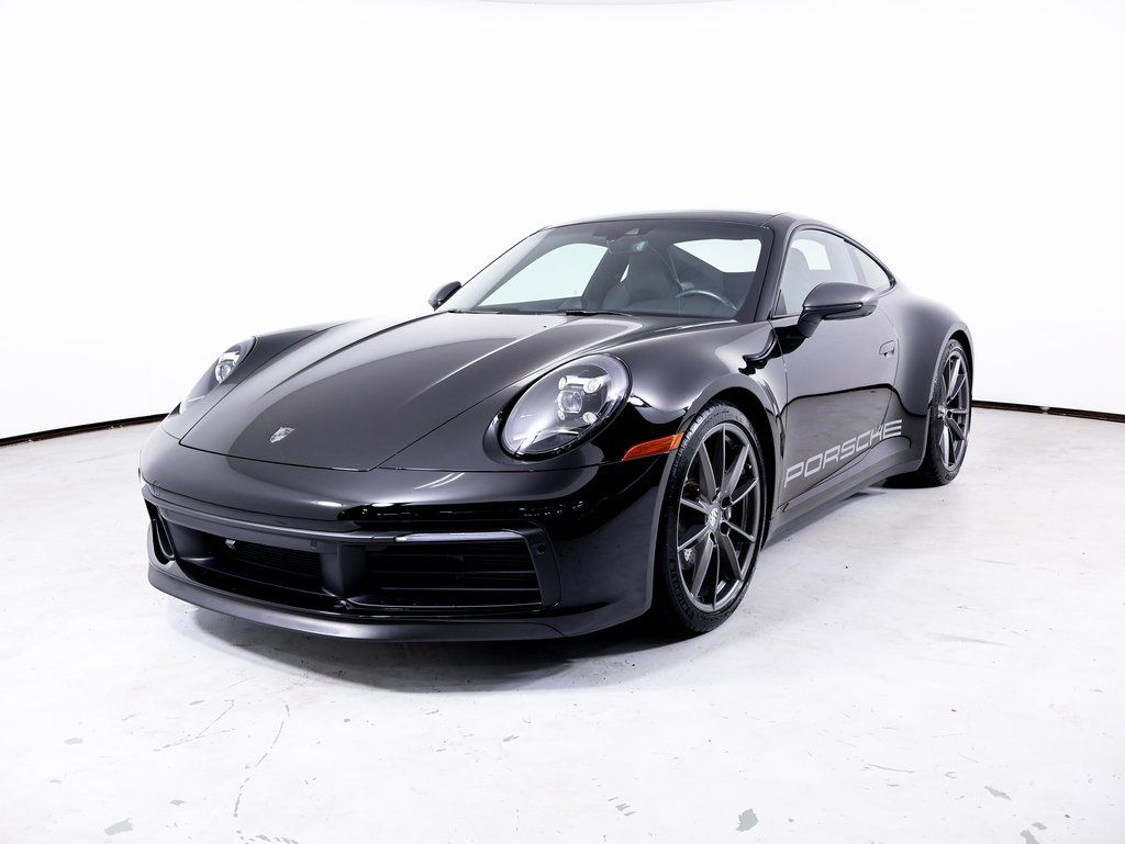 Black 2024 Porsche 911 Coupe Rear-Wheel Drive 8-Speed Automatic