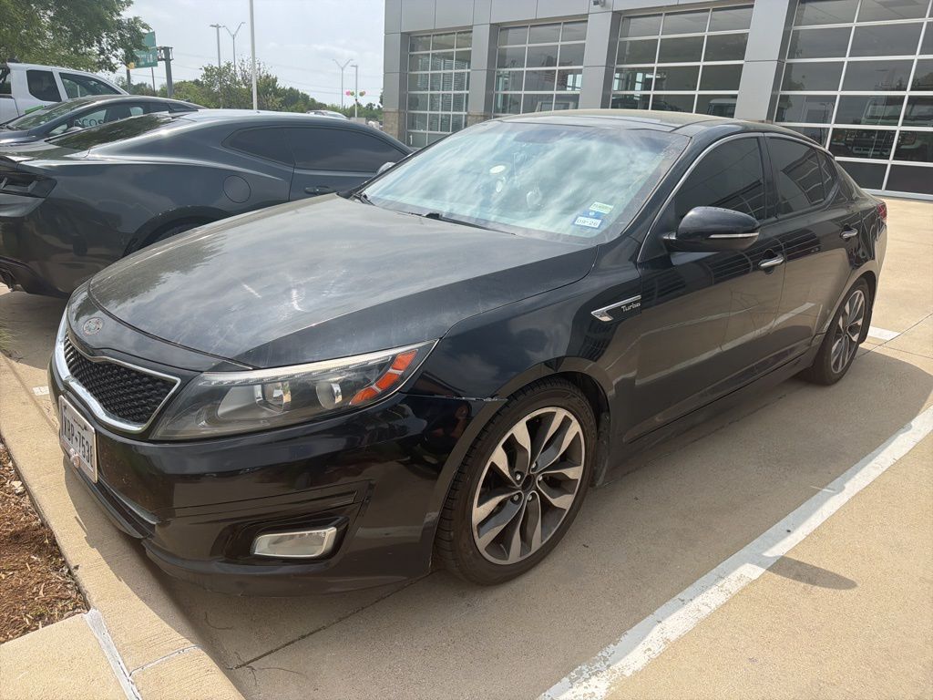 Ebony Black 2015 Kia Optima SX Turbo Sedan Front-Wheel Drive 6-Speed Automatic