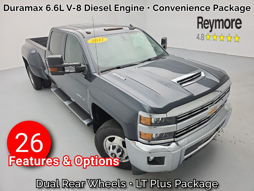 Gray (Graphite Metallic) 2017 Chevrolet Silverado 3500HD LT Crew Cab 4WD Pickup Truck Four-Wheel Drive 6-Speed Automatic