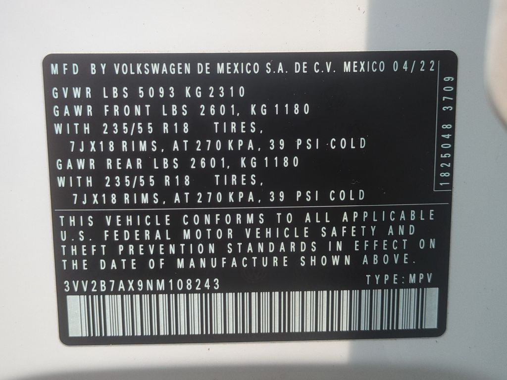 2022 Volkswagen Tiguan 2.0T SE