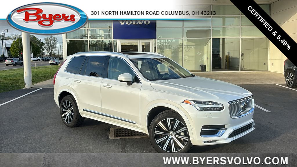 Crystal White Pearl 2025 Volvo XC90 B6 Plus Bright Theme 7-Passenger AWD SUV / Crossover All-Wheel Drive Automatic