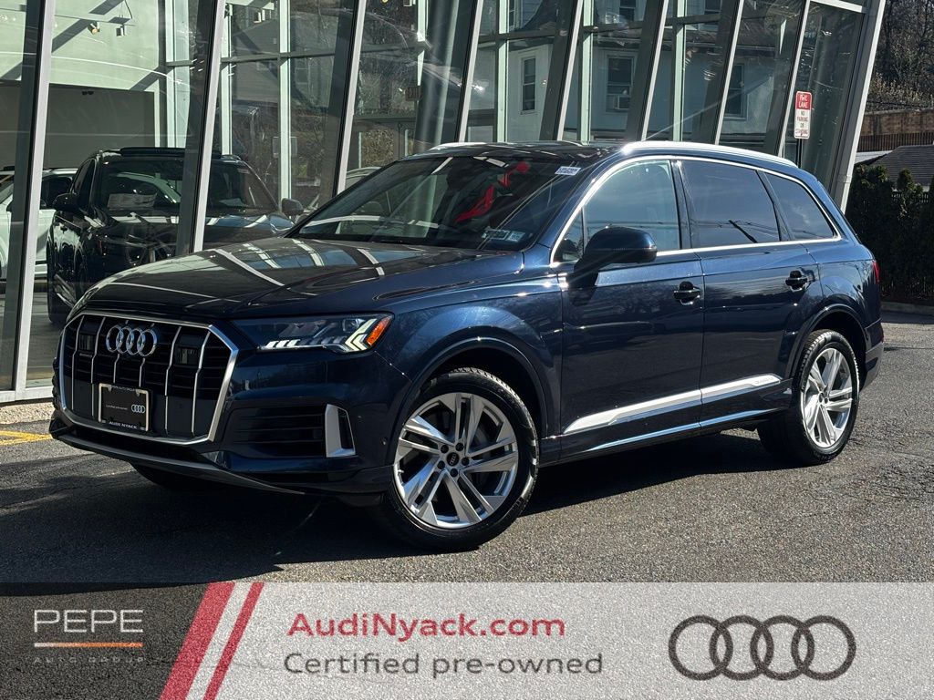 Blue Metallic 2023 Audi Q7 quattro Premium Plus 55 TFSI SUV / Crossover All-Wheel Drive 8-Speed Automatic