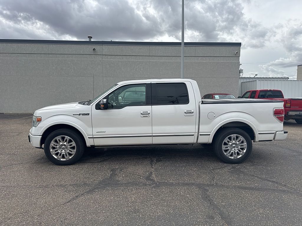 White Platinum Clearcoat Metallic 2014 Ford F-150 Platinum SuperCrew Pickup Truck 4X2 6-Speed Automatic