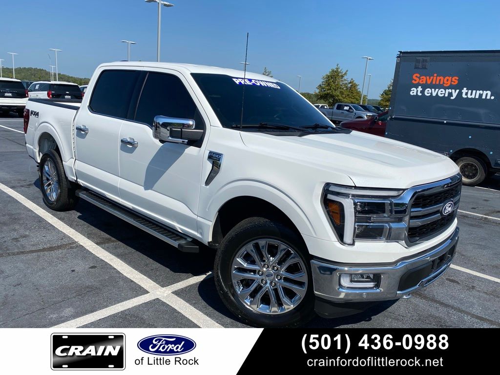 White Metallic 2024 Ford F-150 Pickup Truck Four-Wheel Drive Automatic