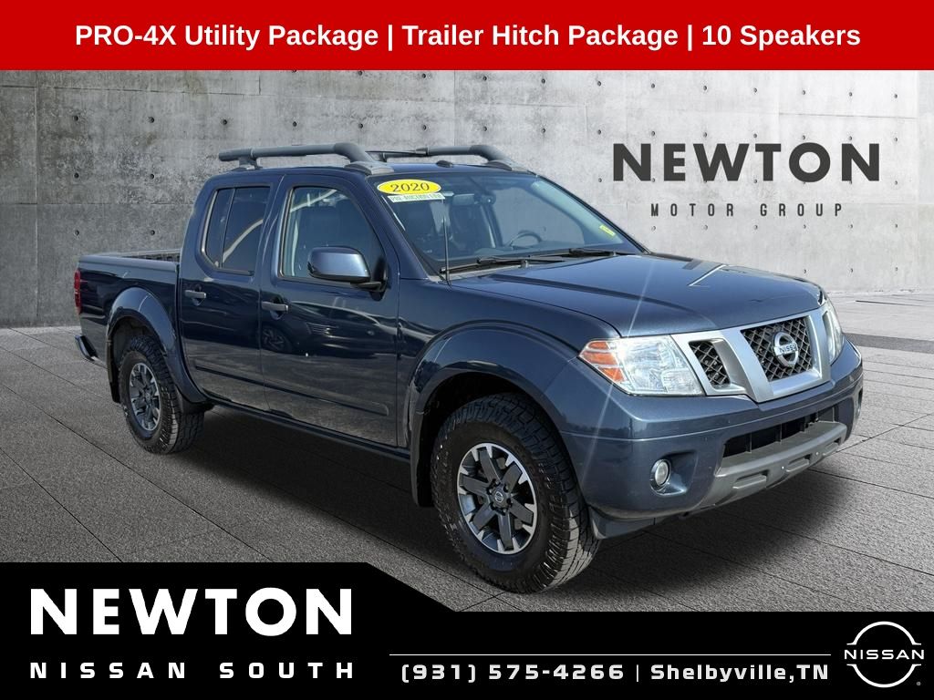 Arctic Blue 2020 Nissan Frontier Pickup Truck Four-Wheel Drive 9-Speed Automatic