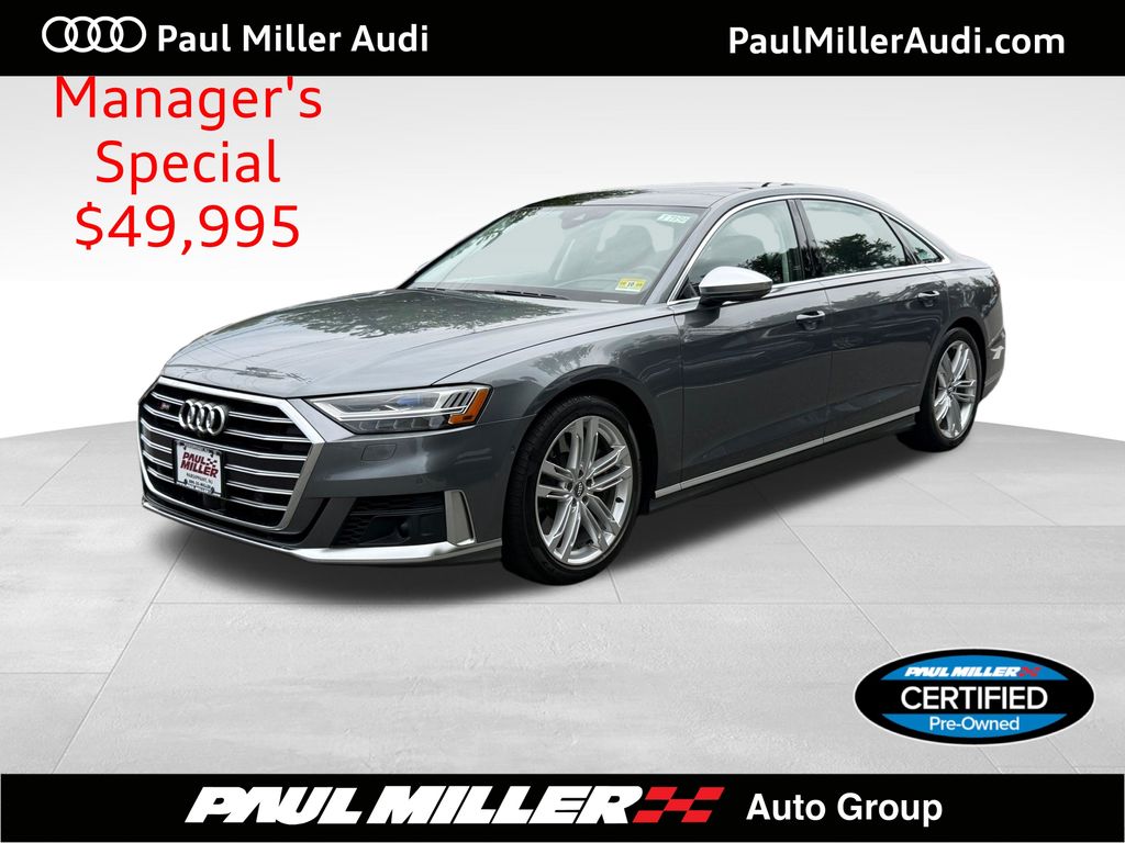 Monsoon Gray Metallic 2020 Audi S8 Sedan All-Wheel Drive 8-Speed Automatic
