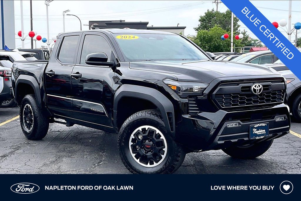 Black 2024 Toyota Tacoma TRD Off-Road Double Cab 4WD Pickup Truck Four-Wheel Drive 8-Speed Automatic