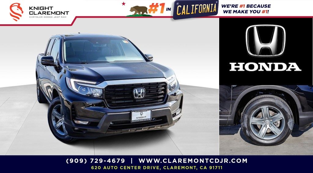 Crystal Black Pearl 2023 Honda Ridgeline Pickup Truck All-Wheel Drive 9-Speed Automatic