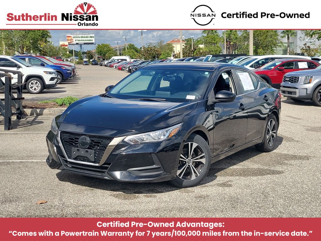 Super Black 2022 Nissan Sentra Sedan Front-Wheel Drive Continuously Variable Transmission