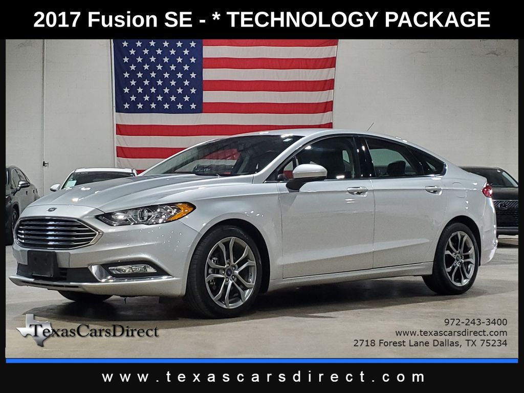 Ingot Silver 2017 Ford Fusion SE Sedan Front-Wheel Drive 6-Speed Automatic