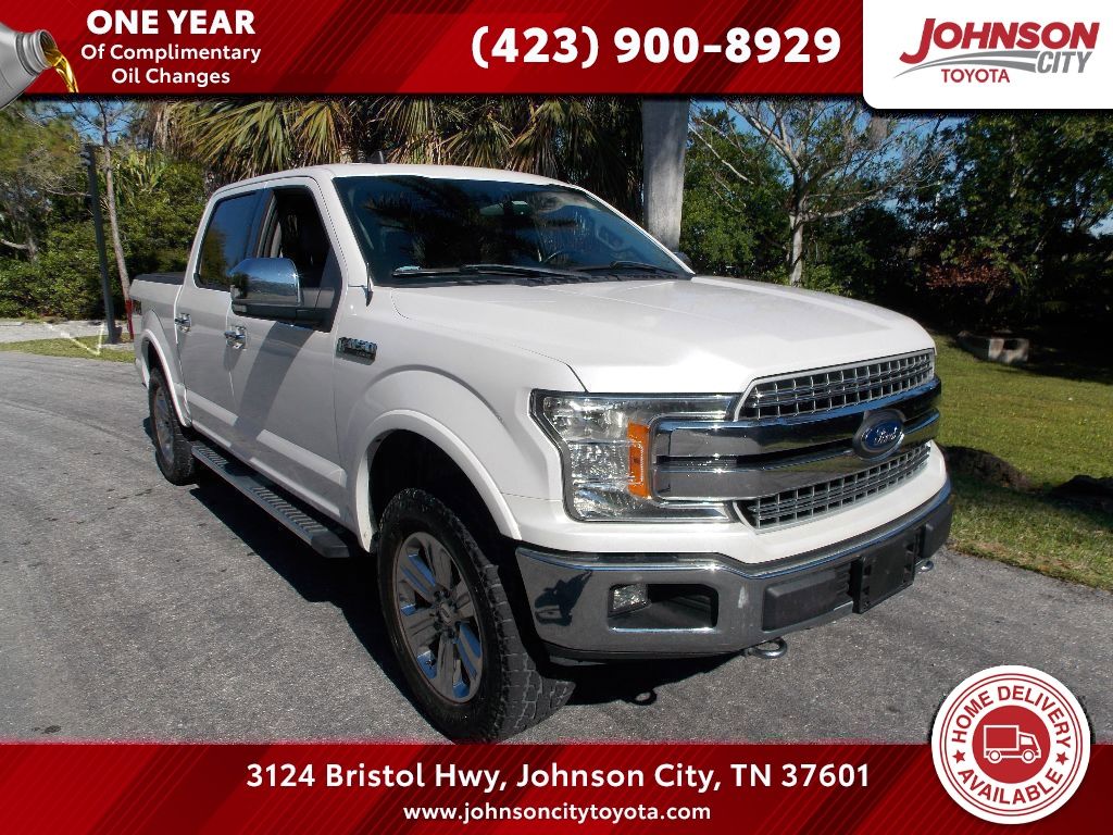 White Platinum Metallic Tri-Coat 2019 Ford F-150 Lariat SuperCrew 4WD Pickup Truck Four-Wheel Drive Automatic