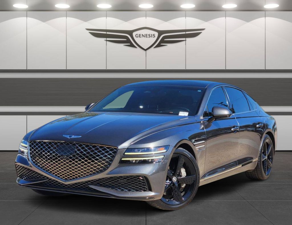 Gray 2022 Genesis G80 Sedan All-Wheel Drive 8-Speed Automatic