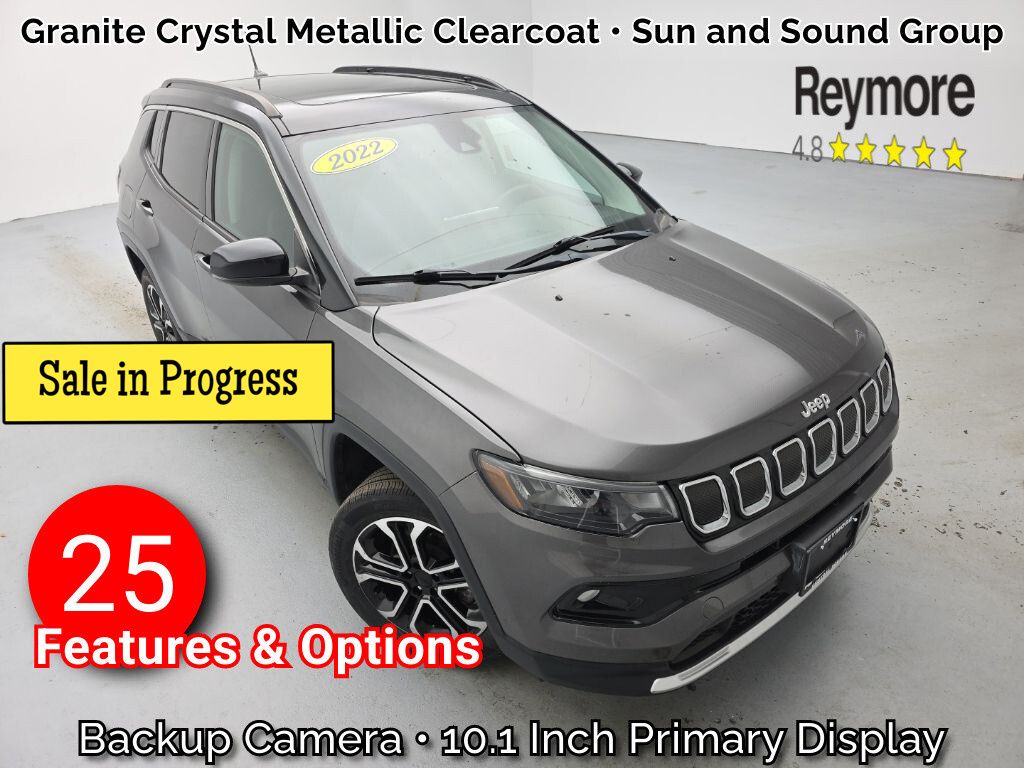 Gray (Granite Crystal Metallic Clearcoat) 2022 Jeep Compass SUV / Crossover Four-Wheel Drive 9-Speed Automatic