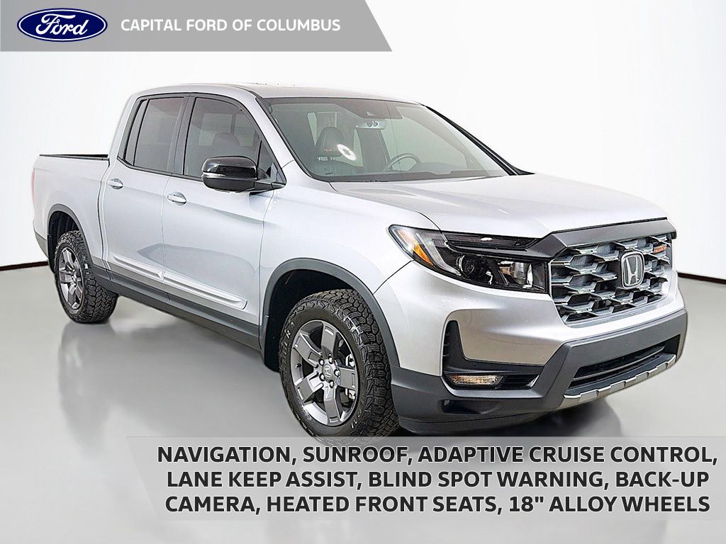 Lunar Silver Metallic 2024 Honda Ridgeline Pickup Truck All-Wheel Drive 9-Speed Automatic