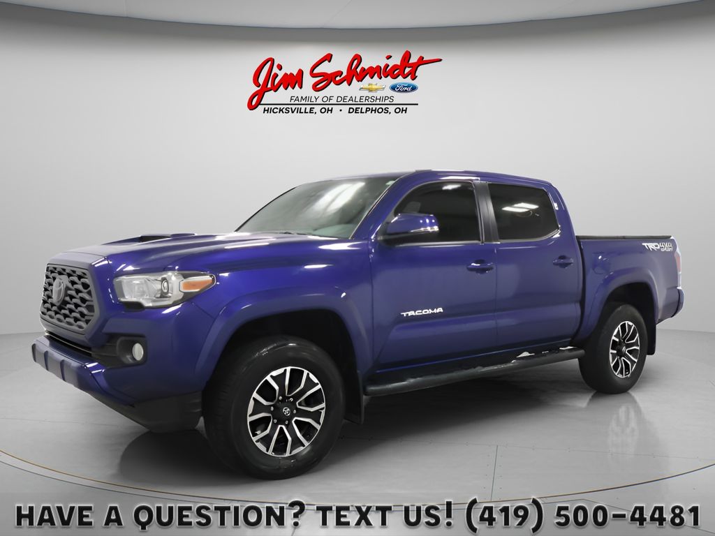 Blue Crush Metallic 2022 Toyota Tacoma TRD Sport Double Cab 4WD Pickup Truck Four-Wheel Drive 6-Speed Automatic
