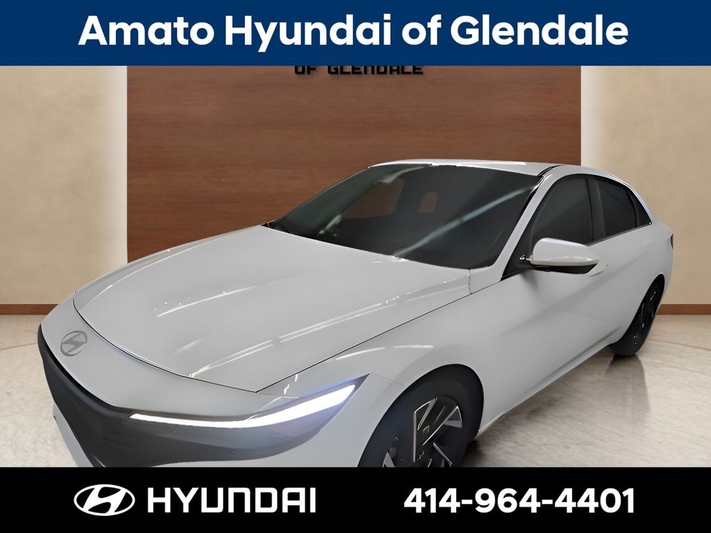 Serenity White 2025 Hyundai Elantra Sedan Front-Wheel Drive Continuously Variable Transmission