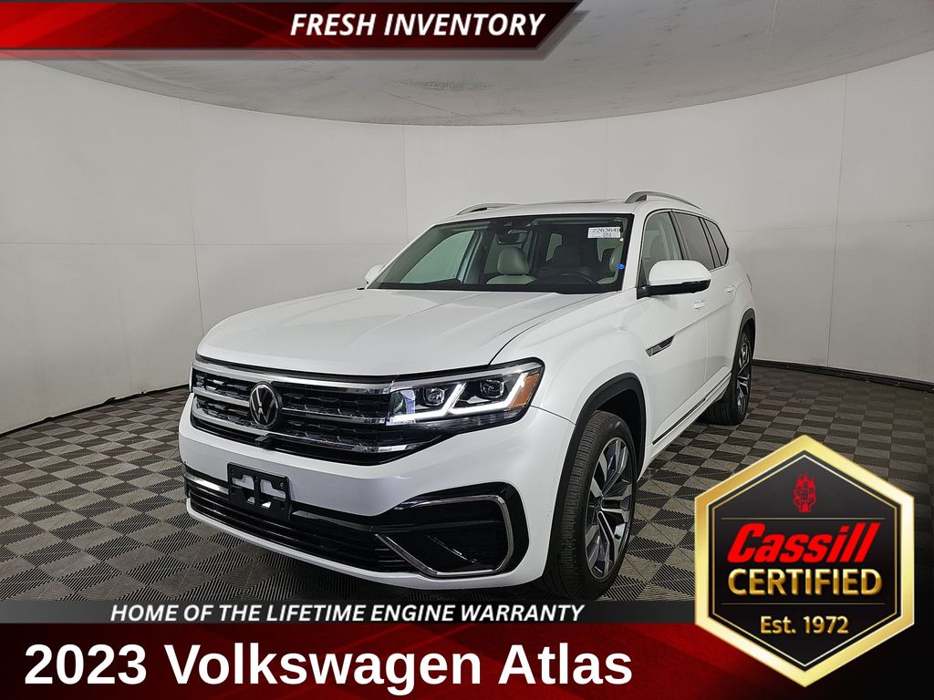 Opal White 2023 Volkswagen Atlas SUV / Crossover All-Wheel Drive 8-Speed Automatic