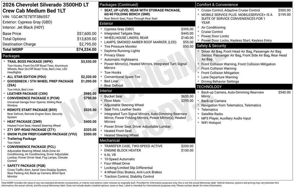 New 2026 Chevrolet Silverado 3500HD Truck