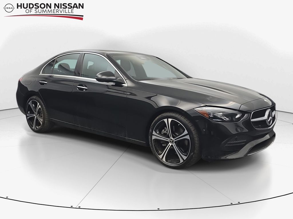 Obsidian Black Metallic 2025 Mercedes-Benz C-Class Sedan Rear-Wheel Drive 9-Speed Automatic