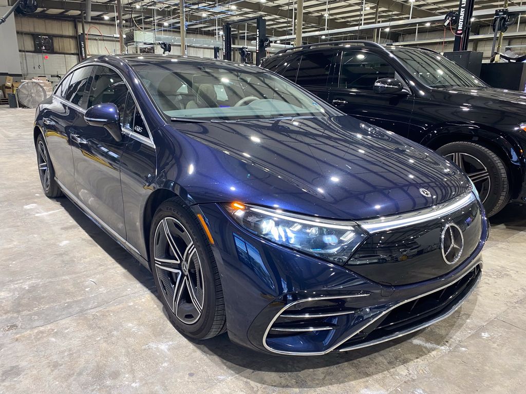 Nautical Blue Metallic 2023 Mercedes-Benz EQS Sedan All-Wheel Drive 1-Speed Automatic