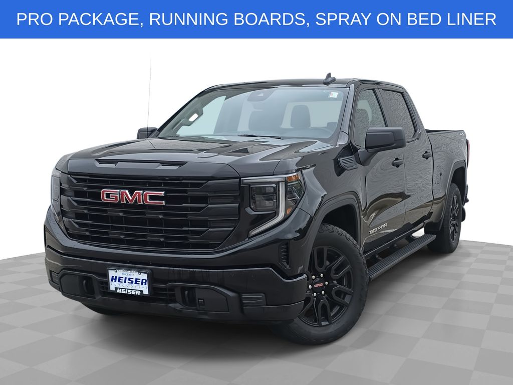 Onyx Black 2023 GMC Sierra 1500 Pro Crew Cab 4WD Pickup Truck Four-Wheel Drive 8-Speed Automatic