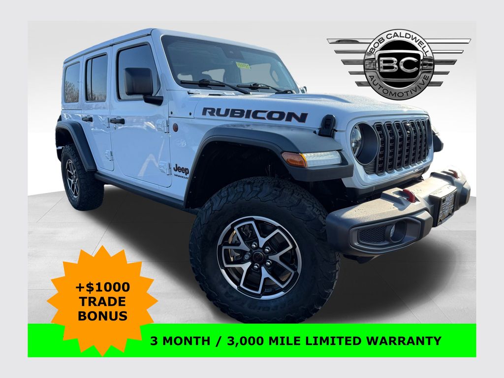 Bright White Clearcoat 2024 Jeep Wrangler Rubicon 4-Door 4WD SUV / Crossover Four-Wheel Drive 8-Speed Automatic
