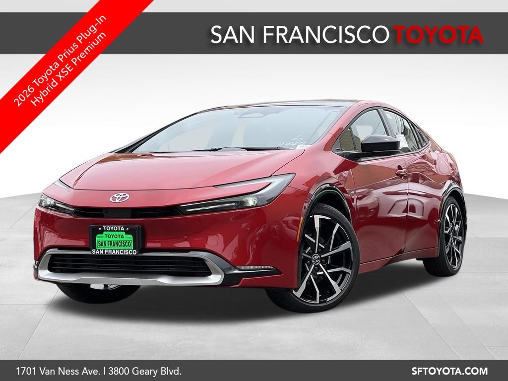 Red 2026 Toyota Prius Plug-In Hybrid Hatchback Front-Wheel Drive Continuously Variable Transmission