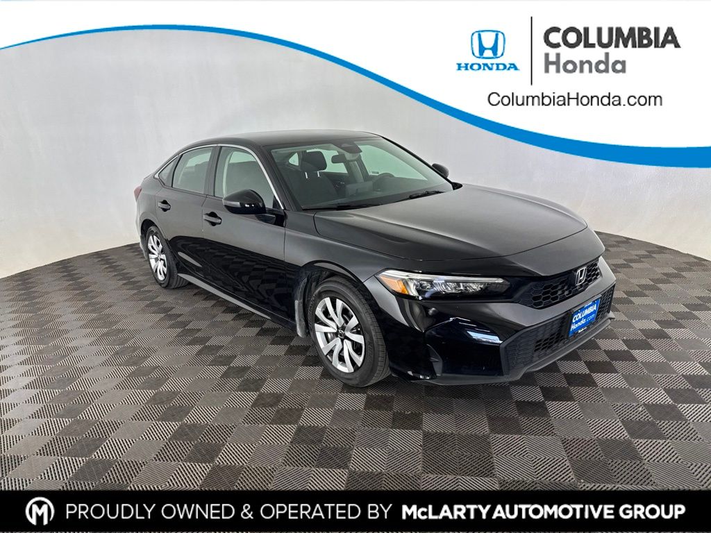 Crystal Black Pearl 2025 Honda Civic Sedan Front-Wheel Drive Continuously Variable Transmission