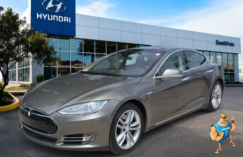 Brown 2016 Tesla Model S 90D AWD Sedan All-Wheel Drive 1-Speed Automatic