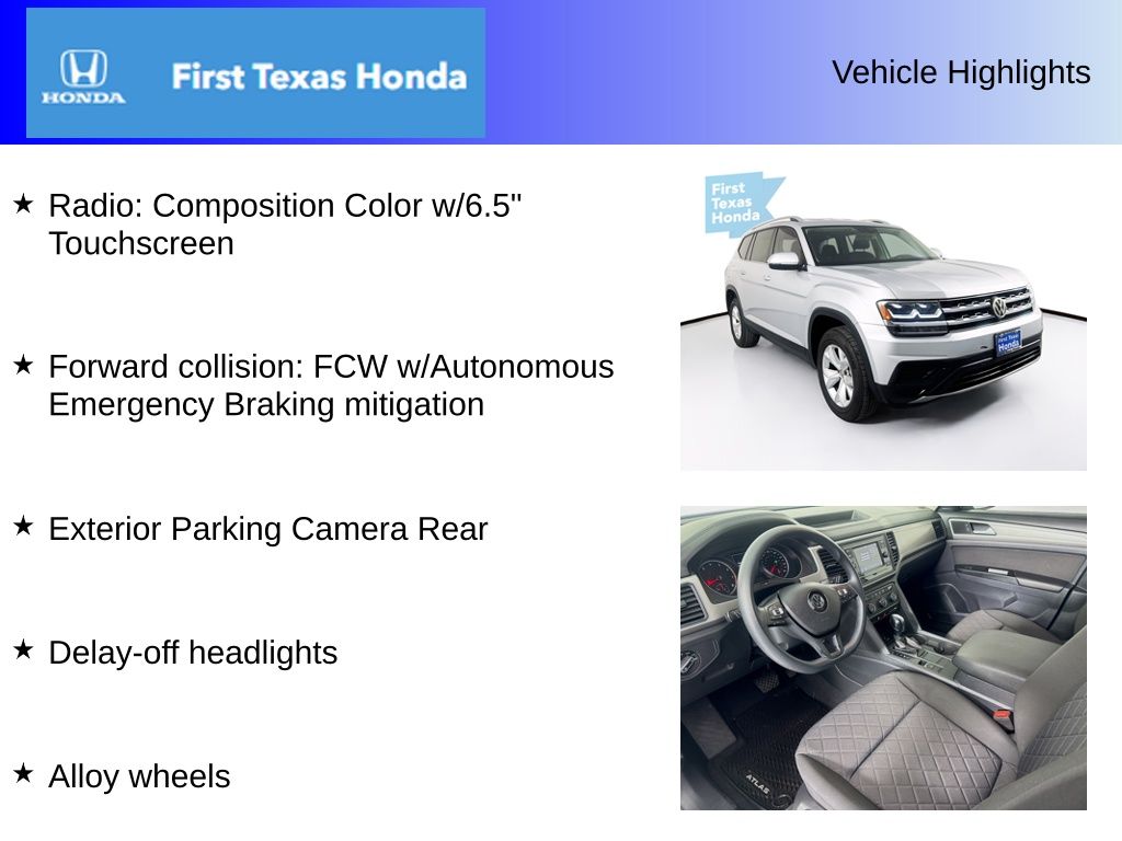 Used Car 2019 Volkswagen Atlas  2.0t S For Sale Under $20,000 In Austin, Texas