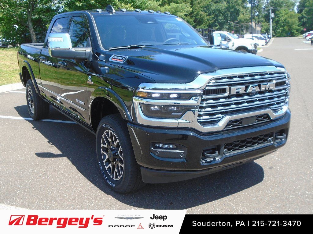 Diamond Black Crystal Pearlcoat 2025 RAM 2500 Limited Crew Cab 4WD Pickup Truck Four-Wheel Drive 8-Speed Automatic