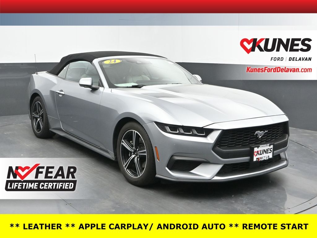 Silver Metallic 2024 Ford Mustang Convertible Rear-Wheel Drive Automatic