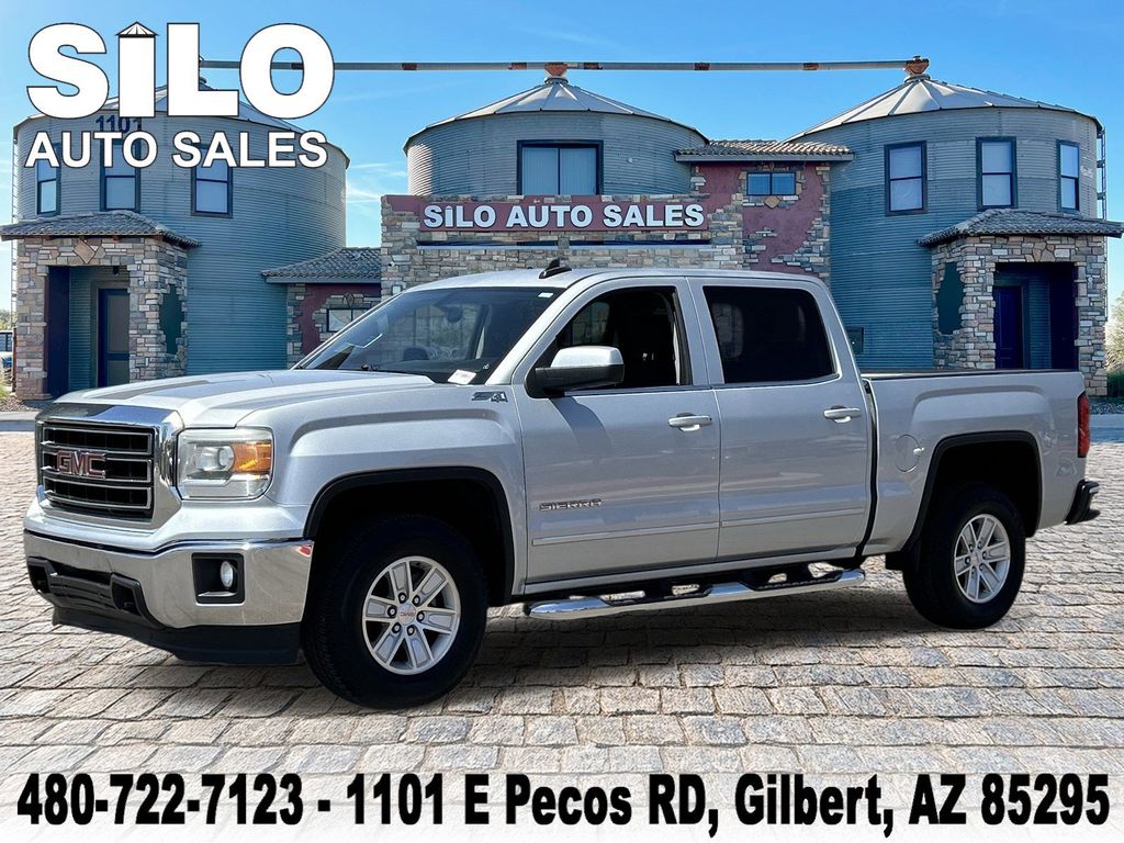 Quicksilver Metallic 2015 GMC Sierra 1500 SLE Crew Cab 4WD Pickup Truck Four-Wheel Drive 6-Speed Automatic Overdrive