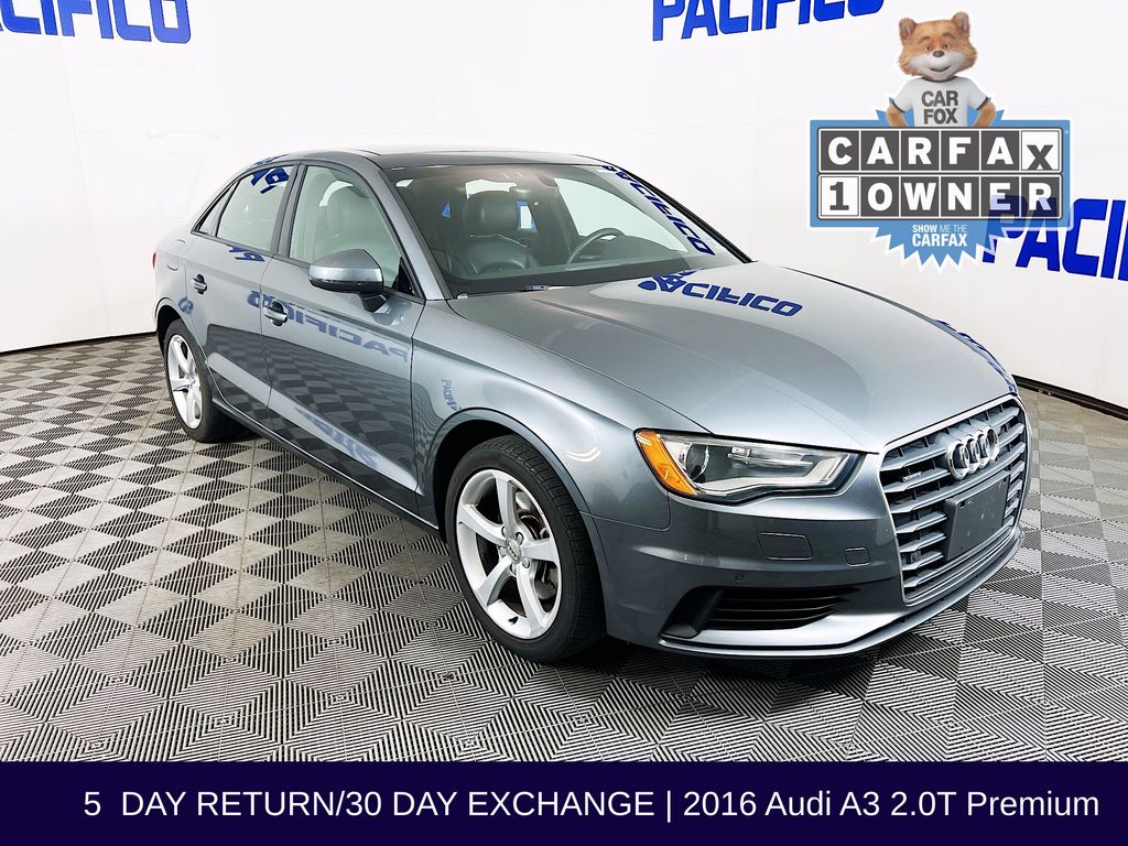 Monsoon Gray Metallic 2016 Audi A3 2.0T quattro Premium Sedan AWD Sedan All-Wheel Drive 6-Speed Automatic