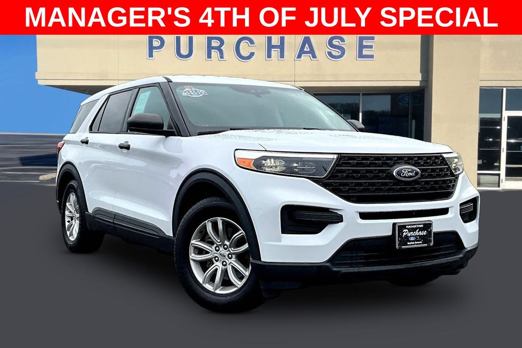 Oxford White 2021 Ford Explorer SUV / Crossover Rear-Wheel Drive Automatic