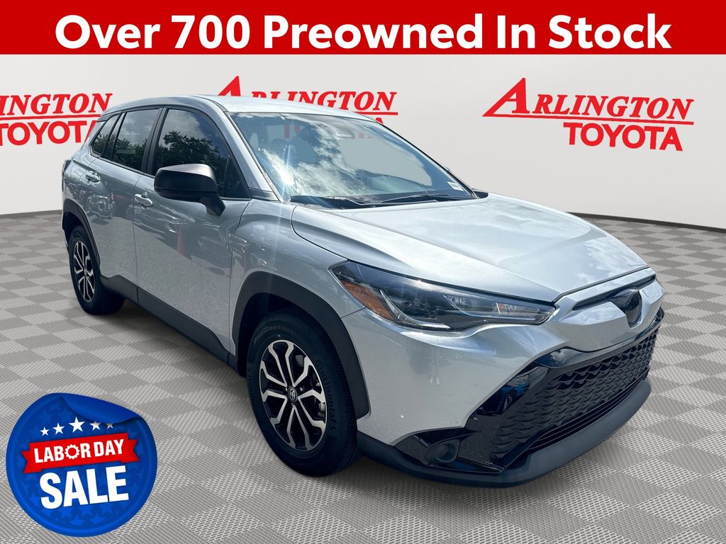 Sonic Silver 2025 Toyota Corolla Cross Hybrid SUV / Crossover All-Wheel Drive Continuously Variable Transmission