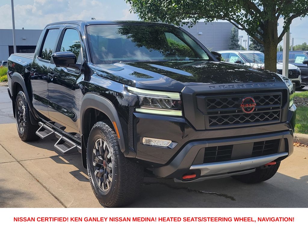 Super Black 2023 Nissan Frontier Pickup Truck Four-Wheel Drive 9-Speed Automatic