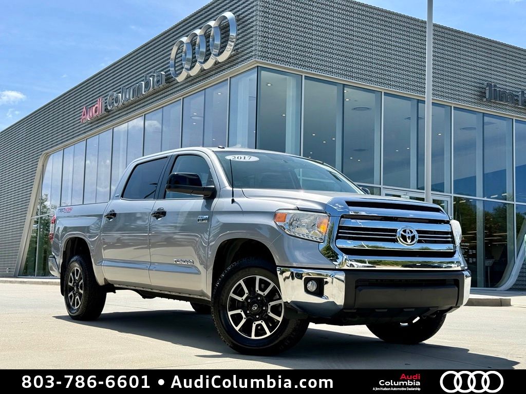 Silver Sky Metallic 2017 Toyota Tundra Pickup Truck Four-Wheel Drive 6-Speed Automatic Overdrive